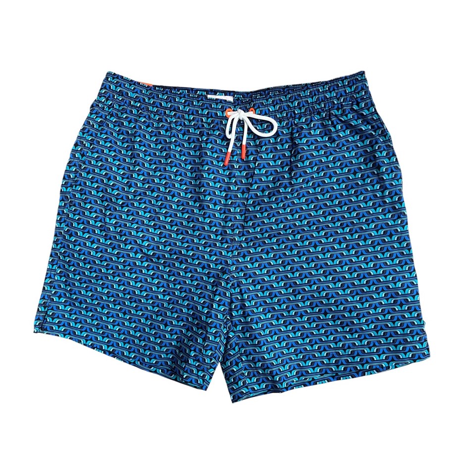 SWIMS Men's Swim Short, Size M, Blue/Aqua. Buyers Note - Discount Freight