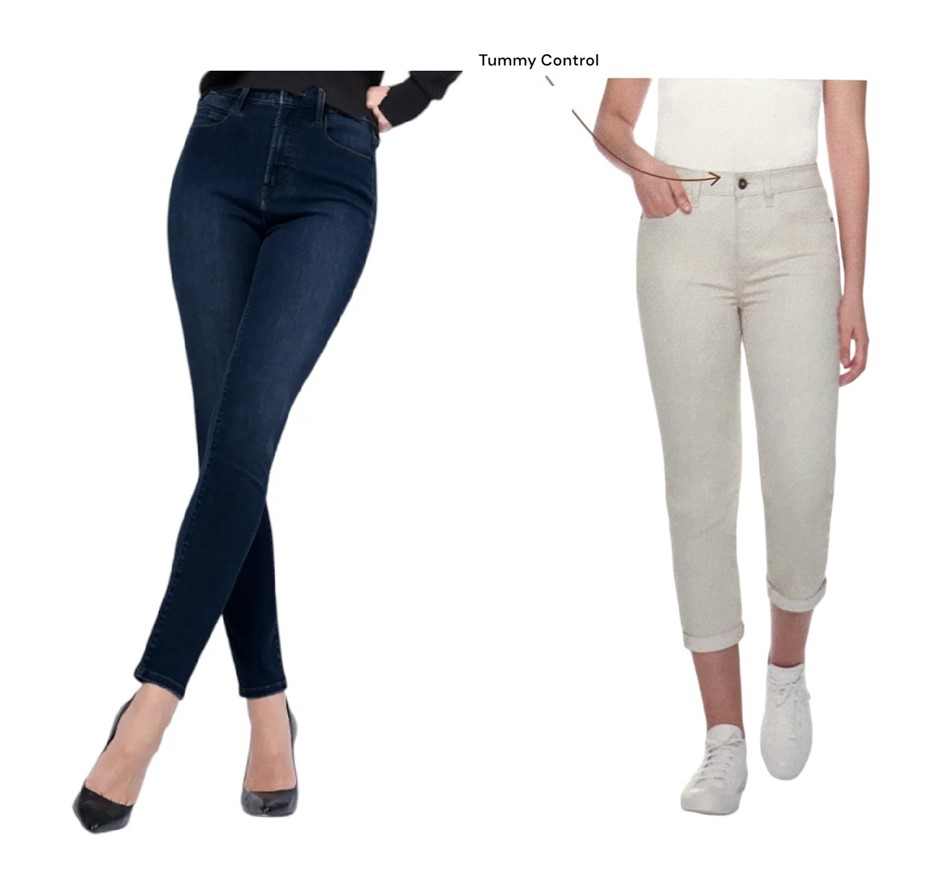 2 x PARASUCO Women's Pants, Size 16, Dark Blue & Cream, 199725 & 221073. B