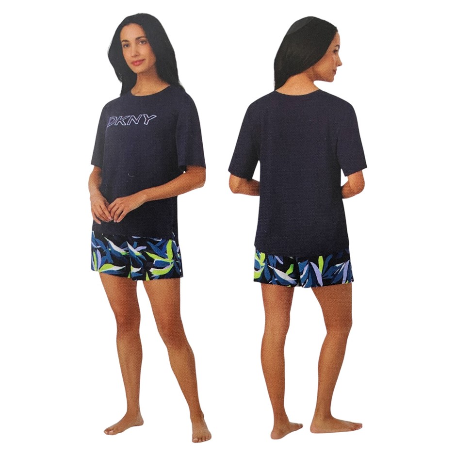 DKNY Women's 2pc PJ Set, Size S, Navy. Buyers Note - Discount Freight Rate