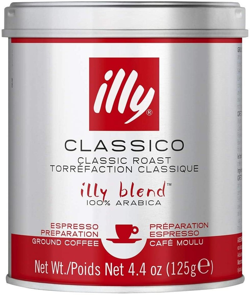 5 x ILLY Ground Espresso Classico Roast Coffee, 125g Can. Buyers Note - Di