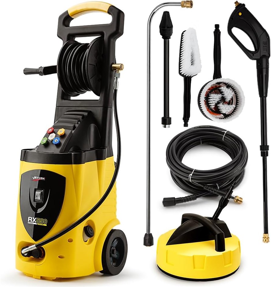 JET-USA RX550 Electric High Pressure Washer 3500PSI Ultimate Pack, 5 Nozzle