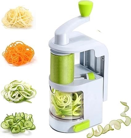 Vegetable Grater,Vegetable Slicer (4-in-1 Rotating Blades) Heavy Duty Veggi