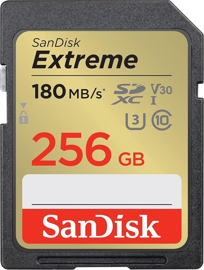 SANSIK 256GB Extreme SDXC UHS-I Memory Card - C10, U3, V30, 4K, UHD, SD Car