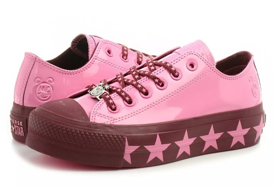 CONVERSE Womens Miley Cyrus x Chuck Taylor All Star Lift Ox, Size US7.5, Pi