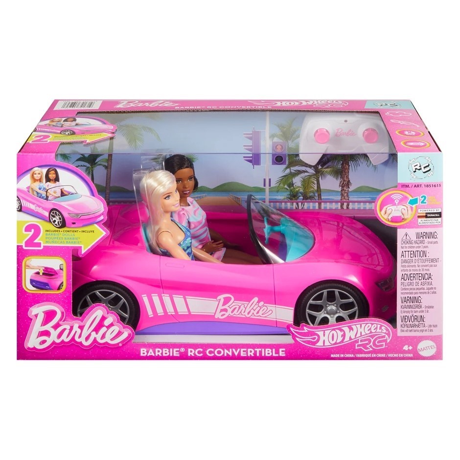 HOT WHEELS Barbie RC Convertible. NB: Damaged packaging.