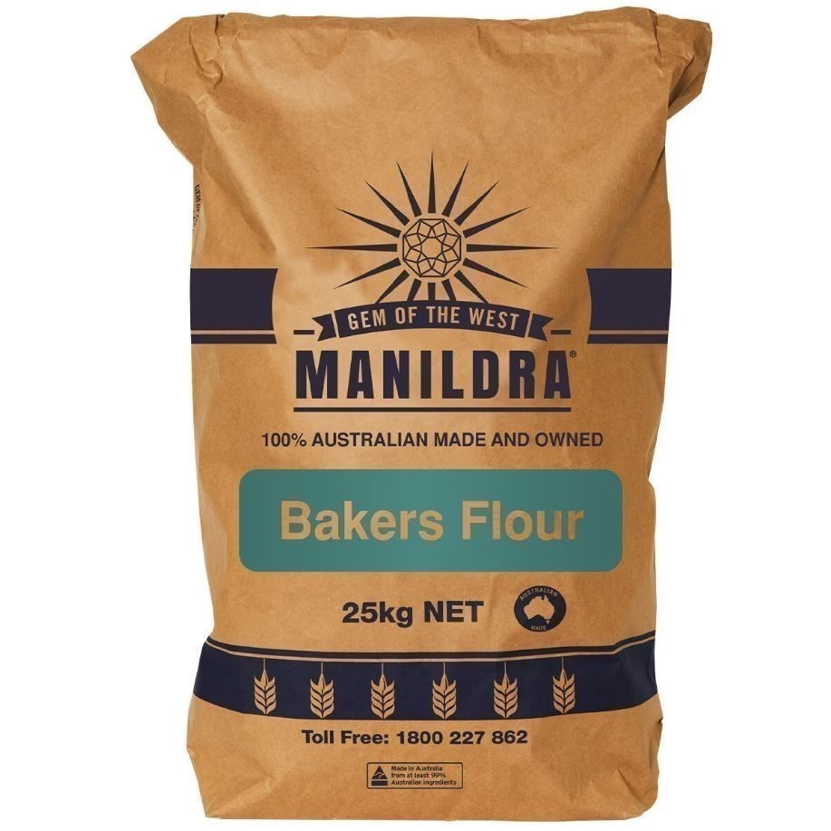 GEM OF THE WEST Manildra Bakers Flour, 25kg. N.B: Damaged packaging.