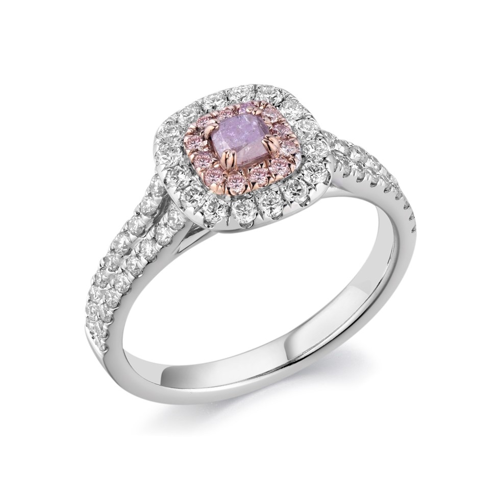 0.67ct Pink Diamond Gold Ring