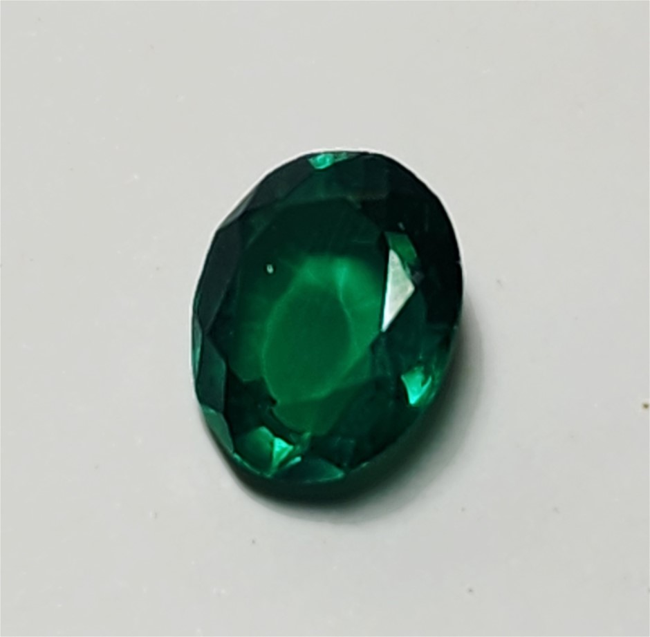 8.7ct Oval Cut Lab Created Emerald