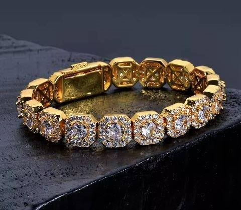 18k Yellow Gold Filled  Bracelet Stamped(18K)-17.5cm