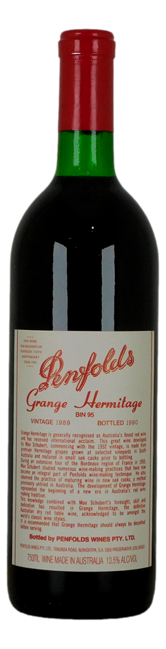 Penfolds Bin 95 Grange Hermitage 1989 (1x 750mL), SA.