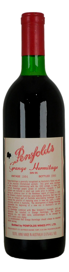 Penfolds Bin 95 Grange Hermitage 1984 (1x 750mL), SA.