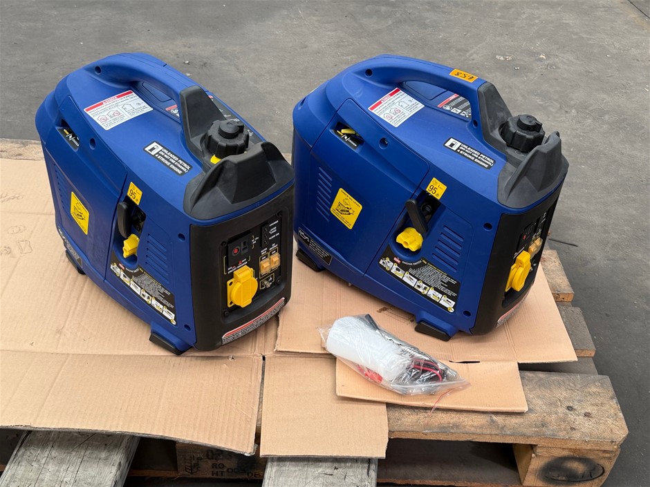 1000W 4-Stroke Digital Inverter Generator 2 x units UNTESTED