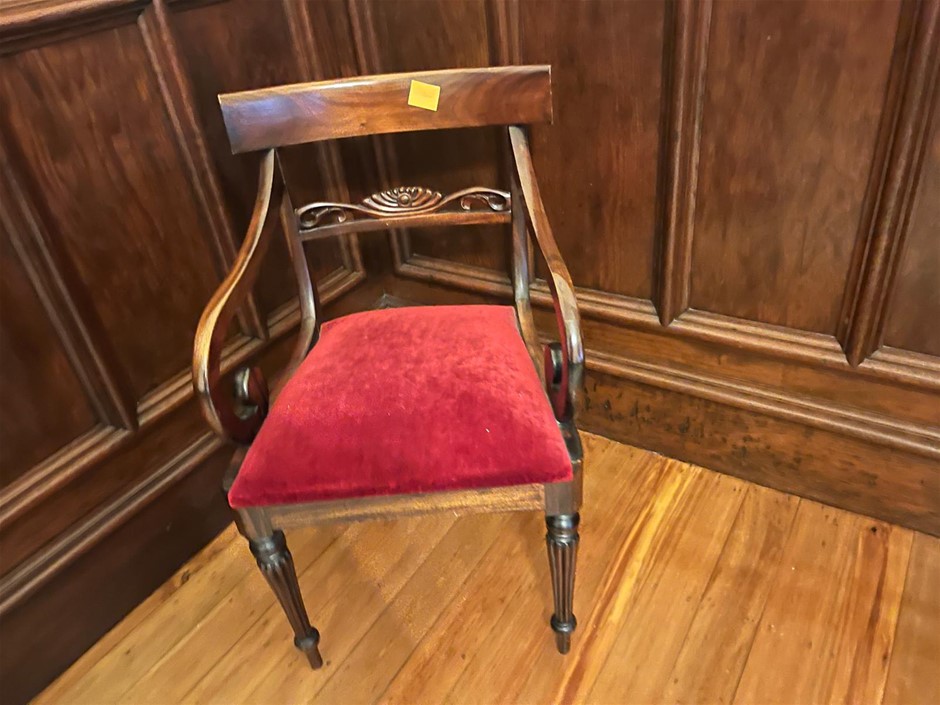 Bedroom Chair with Timber Arms