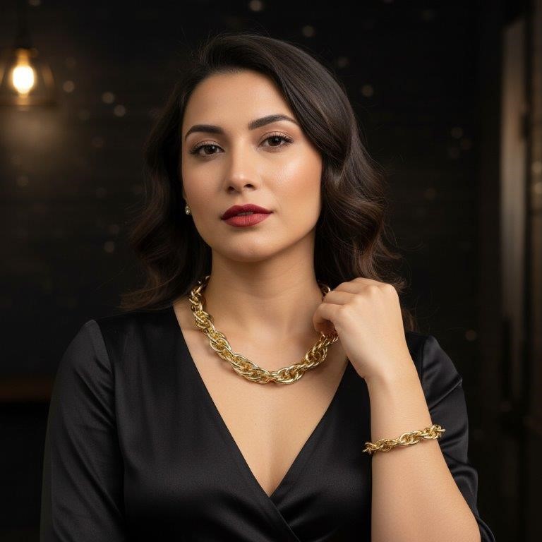 18KGold-filled/Italy Stamped Set Solid Heavy Yellow Gold Filled Chain