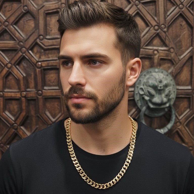 18KGold-filled/Italy Stamped Gold Filled Cuban Chain -60cm