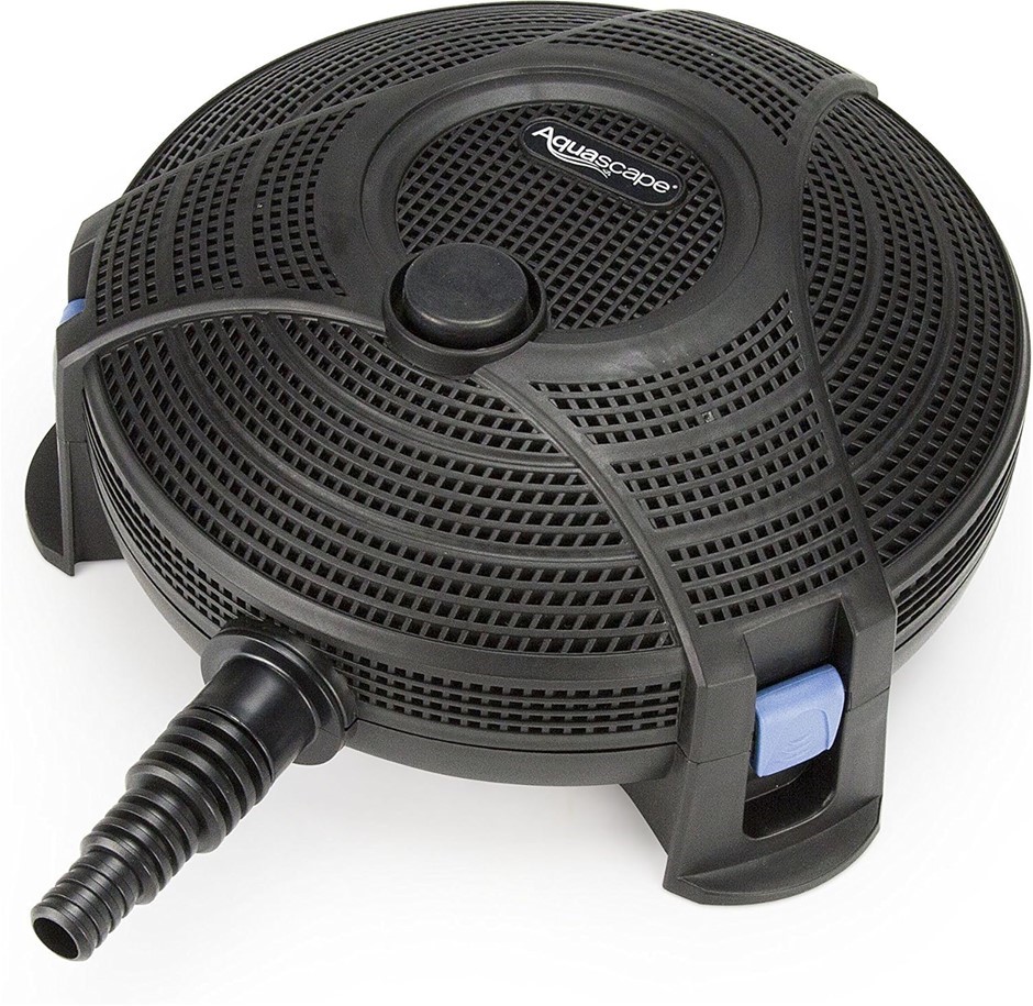 AQUASCAPE Submersible Pond Filter, Black, Small Piece of Pipe or 3/4-inch T