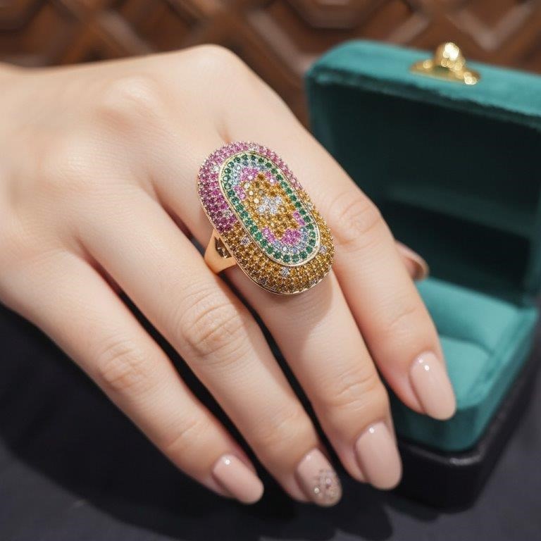 18KGF/Italy Solid Yellow Gold Filled Ring -(stamped)-Warranty Quality-8US