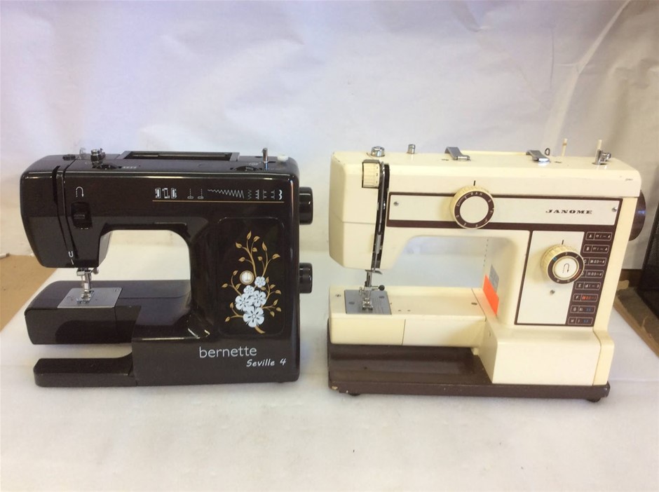 Bernette Seville 4 Sewing Machine + Janome Unknown Model Sewing Machine