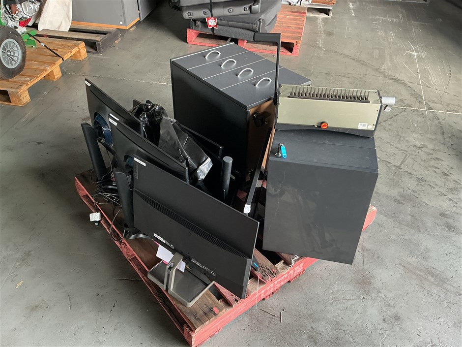 <p>Monitors, Filing Cabinets, & Binder </p>