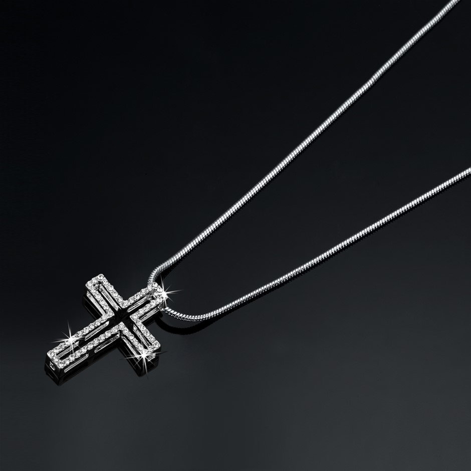 Cross Pendant Featuring 58 Crystals by Swarovski®