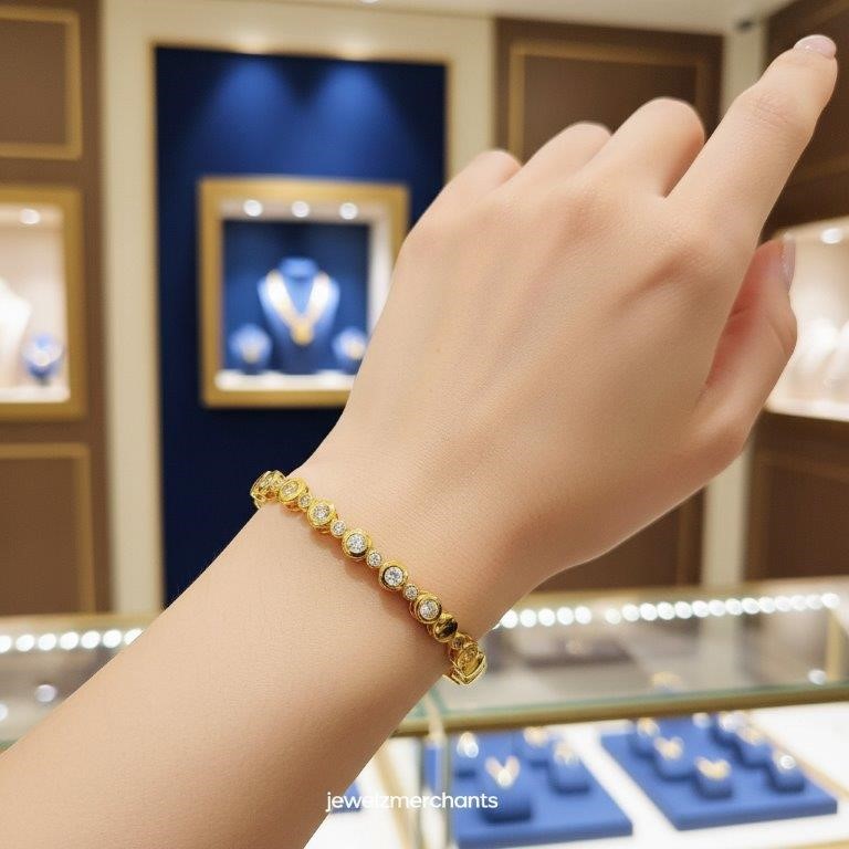 18KGold-filled/Italy Stamped Yellow Gold Filled Bangle -60MM