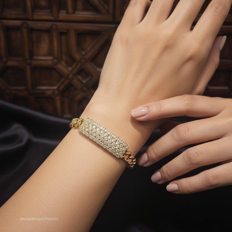 14k/Italy stamped Yellow Gold Filled Bracelet -19cm