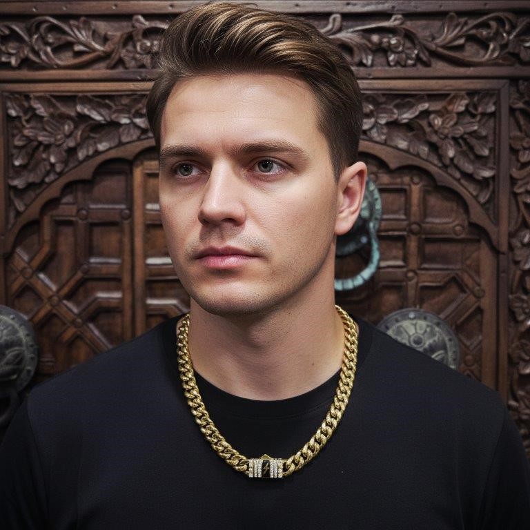 18K Triple Yellow Gold Plated Cuban Chain (18KGP/Italy)stamped-65cm-12mm