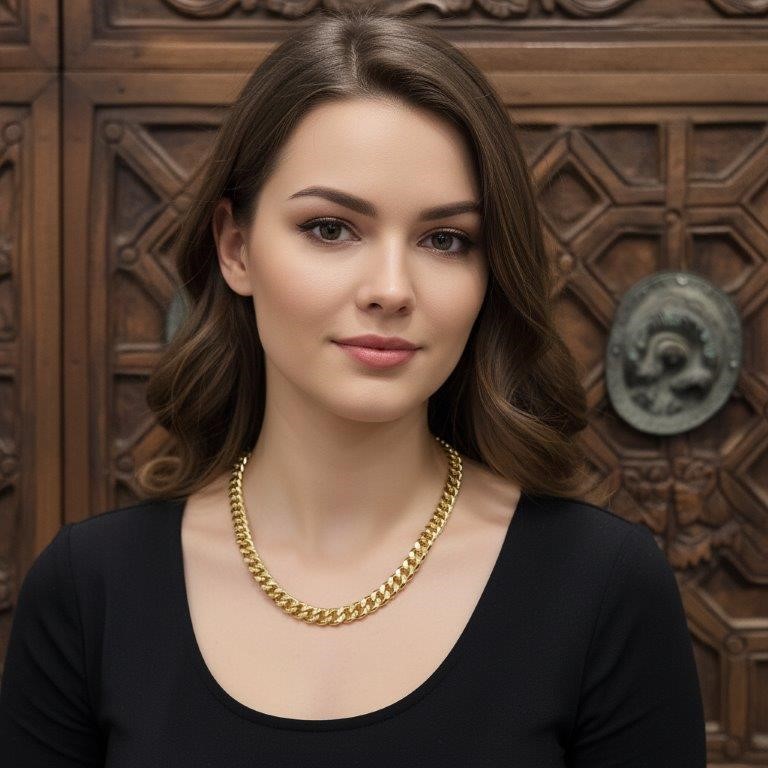 18k Italy Stamped Solid Heavy Yellow Gold Filled Chain-Guarantee-55cm