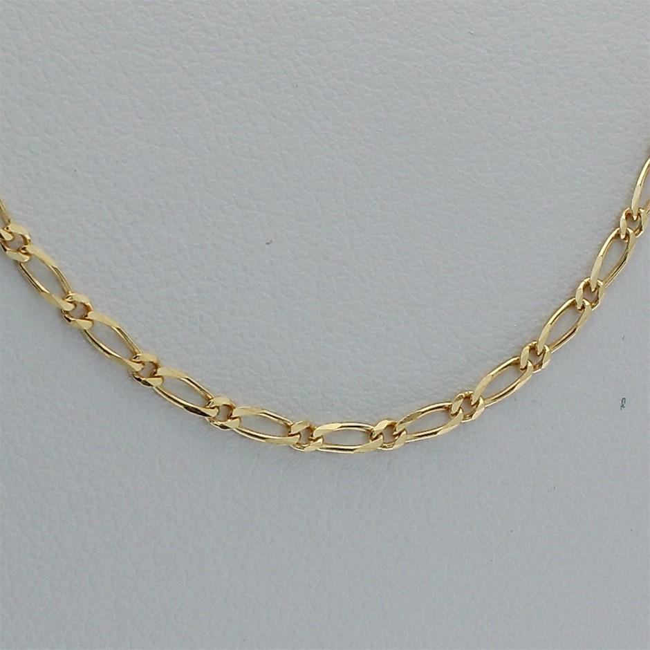Genuine Italian 9 Karat yellow Gold 50 cm solid chain necklace(050-GADE1+1)