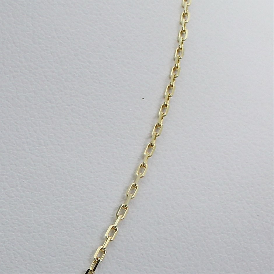 Genuine Italian 9 Karat yellow Gold 55 cm  chain necklace(FD035)