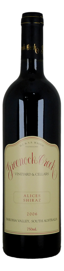Greenock Creeks Alices Shiraz 2006 (1x 750mL), SA.