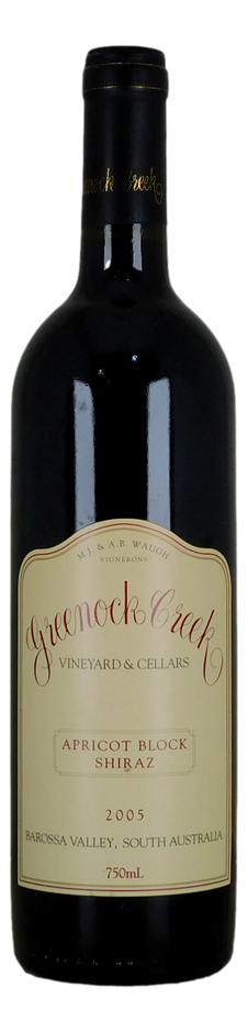 Greenock Creeks Apricot Block Shiraz 2005 (1x 750mL), SA.