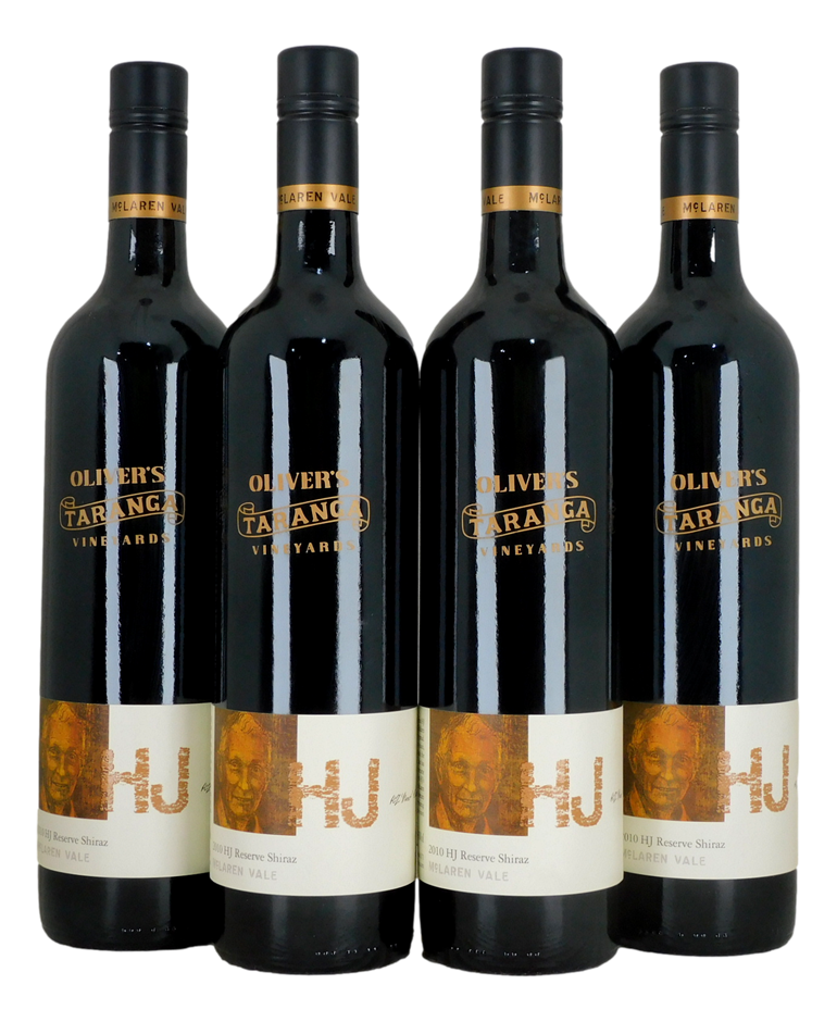 Oliver's Taranga HJ Reserve Shiraz 2010 (4x 750mL), SA.