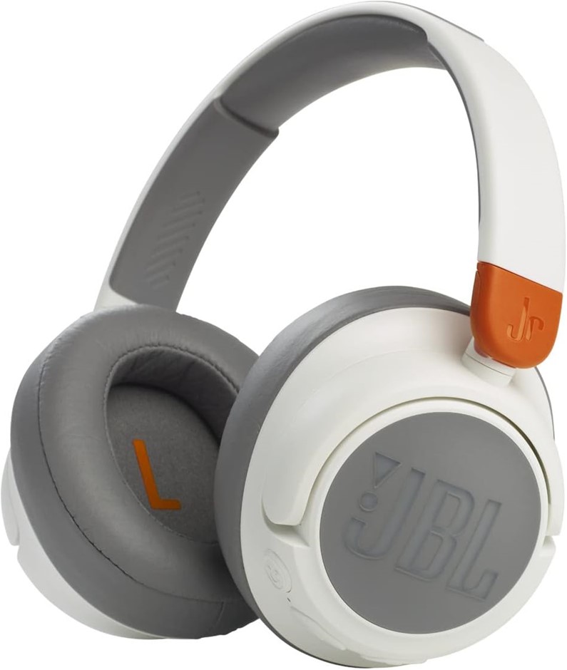 JBL JR460NC Wireless Over-Ear Noise Cancelling Kids Headphones, White.