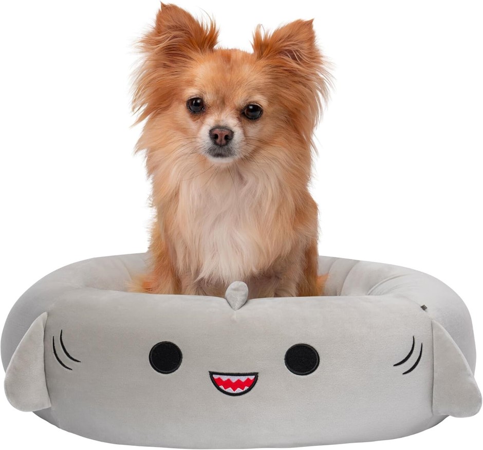 SQUISHMALLOWS 20-Inch Gordon Shark Pet Bed - Small Ultrasoft Official Squis