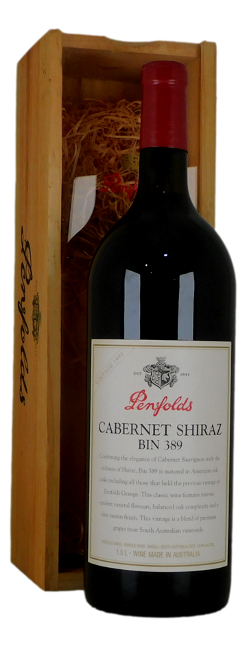 Penfolds `Bin 389` Cabernet-Shiraz 1998 (1 x 1.5L Magnum) SA.