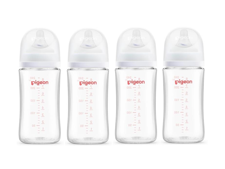 4 x PIGEON Softouch BPP Nursing Bottle Glass 240ML