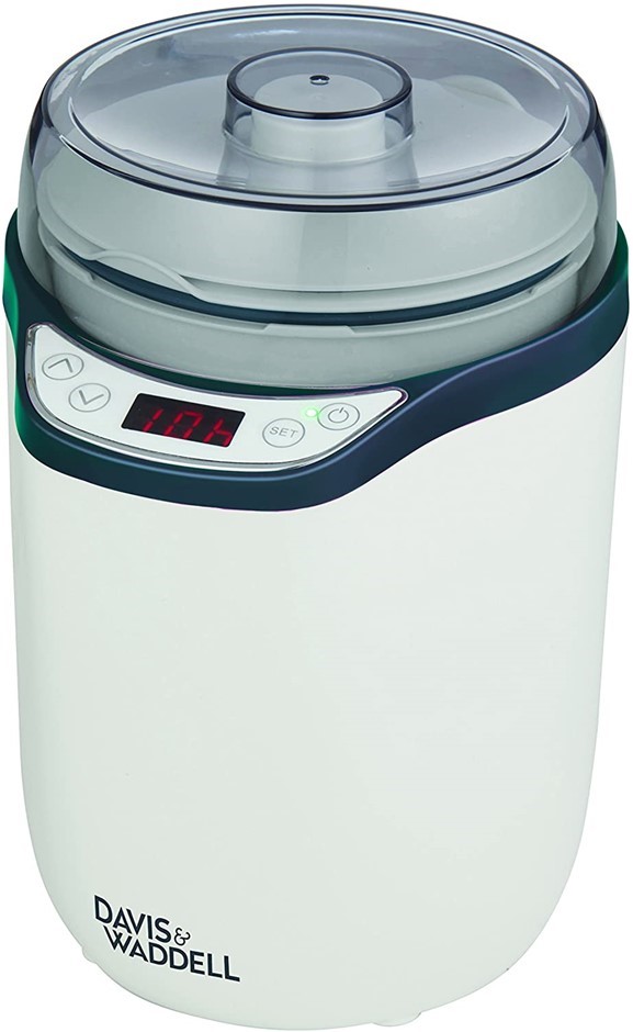DAVIS & WADDELL Electric Yoghurt Maker/ Fermenter 2 in 1, Colour: White/ Gr