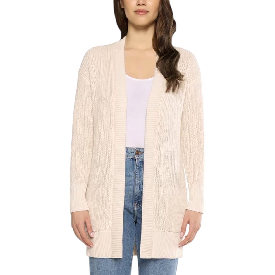 MAX&MIA Easy Cotton Cardigan, Size M, 100% Cotton, Natural.
