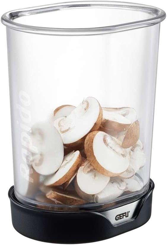 GEFU Rapido Multi Cut Slicer, Ergonomic, Easy to Use & Clean, Clear/Black,