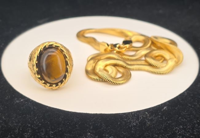 18K Gold-Plated Mixed Lot of 2 items