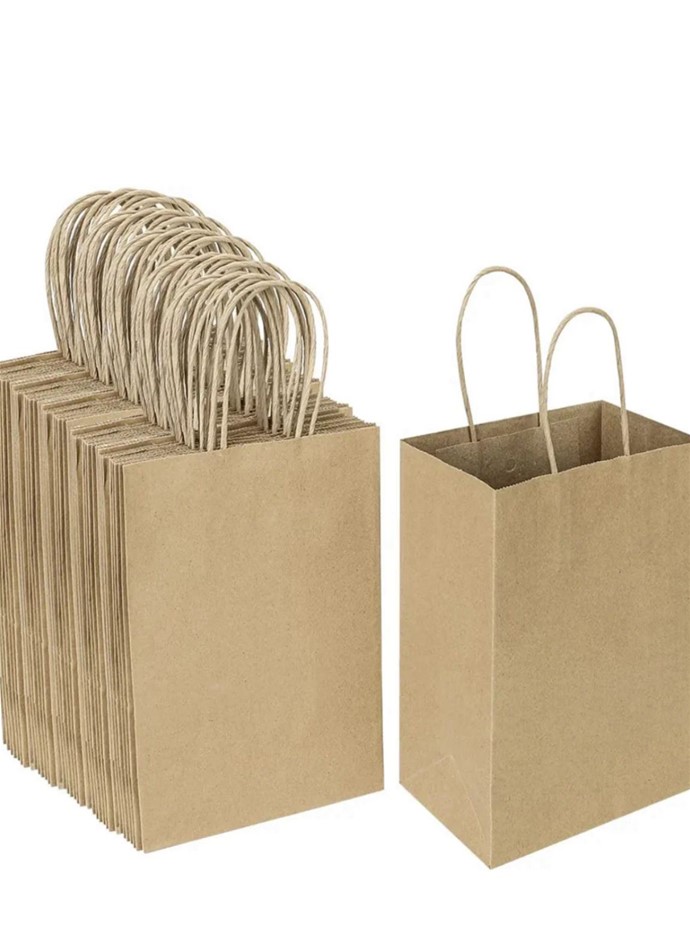 100x Brown Kraft Paper Bags