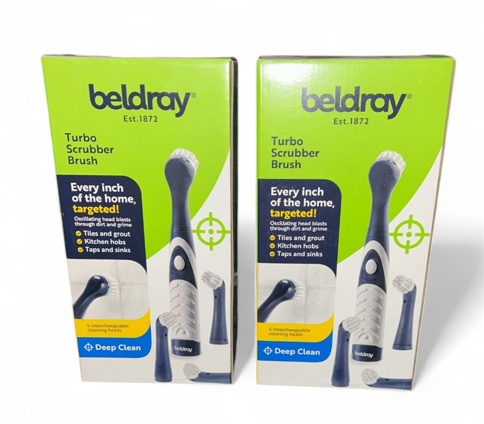 2x BELDRAY Turbo Scrubber Brushes