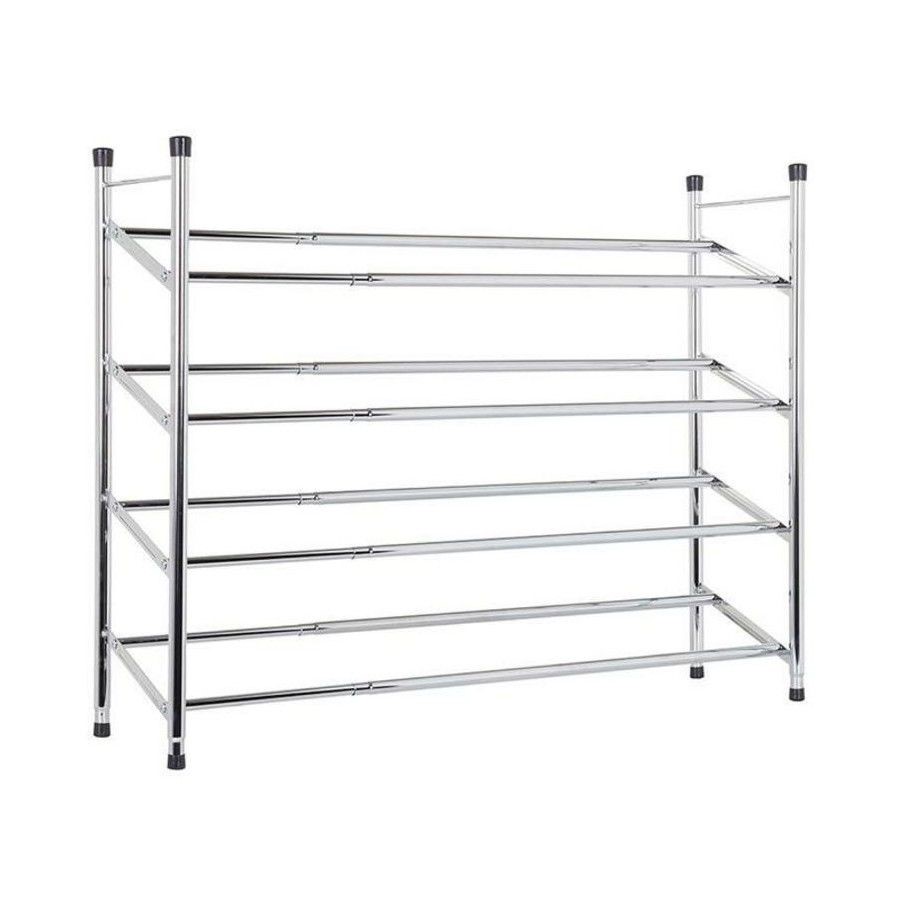 4 Tier Chrome Expandable Shoe Rack