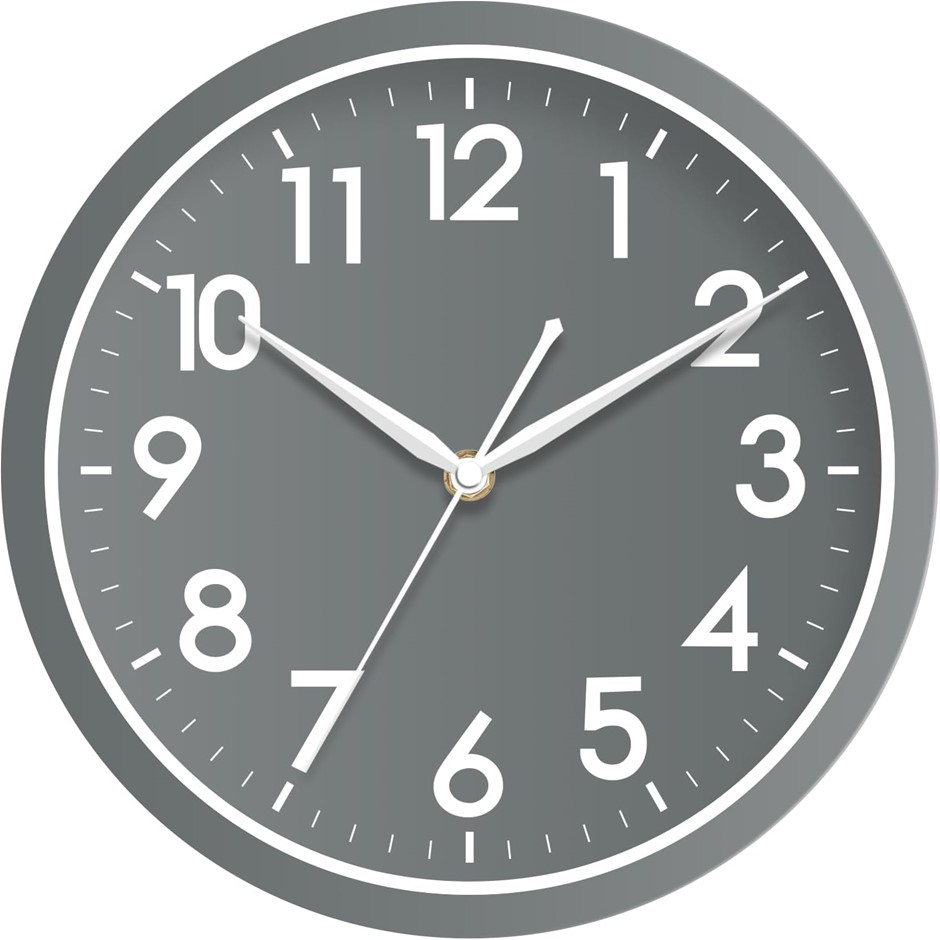 AKCISOT Wall Clock Bathroom 10 Inch Analog Small Wall Clocks.