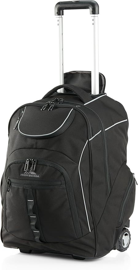 HIGH SIERRA Access 3.0 Eco Pro Backpack with wheels, Black. NB: Dusty from