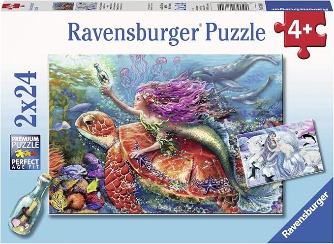RAVENSBURGER Puzzle 2 x 24pc, Mermaid Adventures.