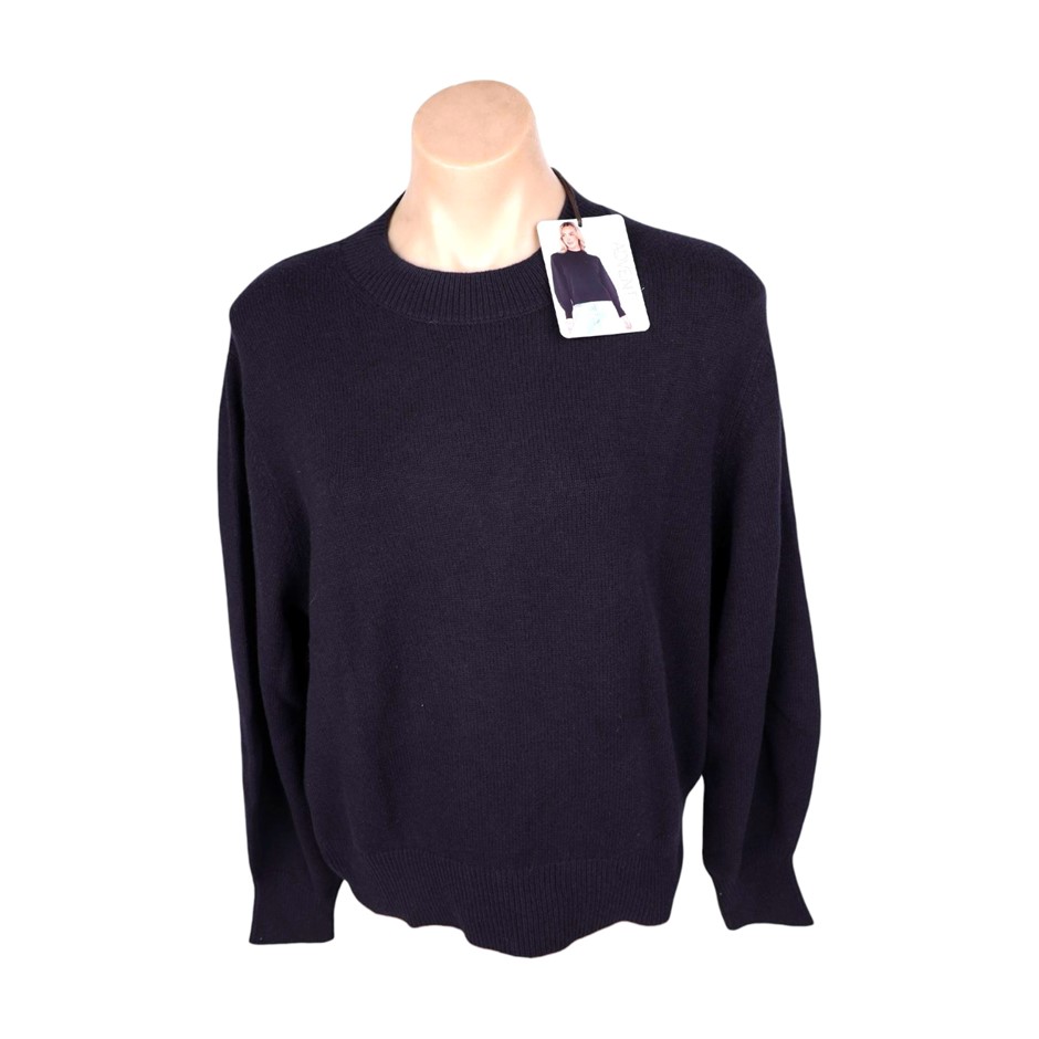 ADVENT Lauren Ultra Soft Sweater, Size S, 55% Cotton, Black.