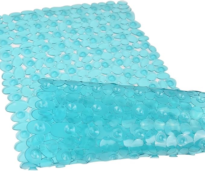 SONGZIMING Bathtub Mat Non Slip Pebble Bath Shower Mat with Drain Holes, Su