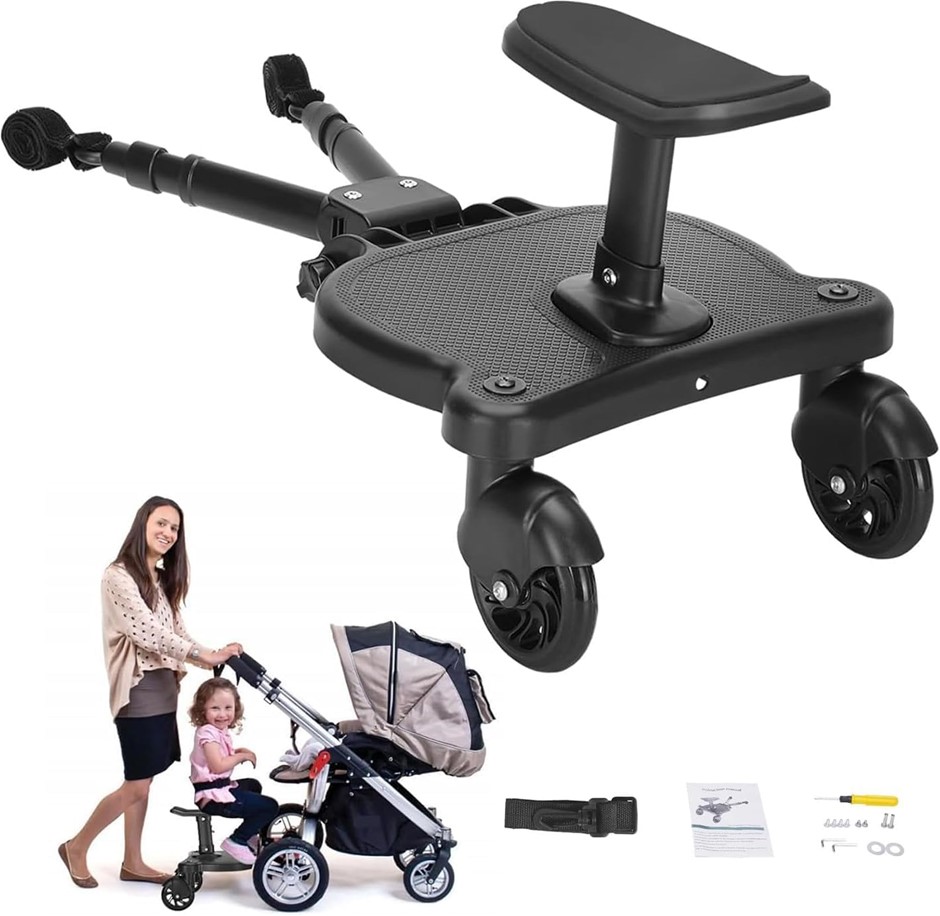 BESTBLESS Universal Stroller Board Pedal, Kiddy Boards, 2 in1 Stroller Boar